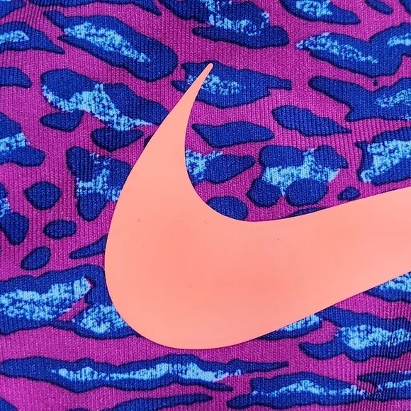 🔹️Nike Fuchsia Animal Print Racerback Sports Bra Youth XLarge - Picture 7 of 12